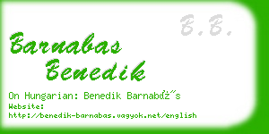 barnabas benedik business card